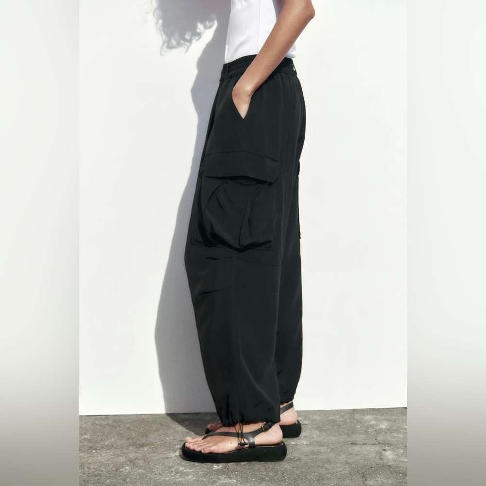 Zara Linen Cargo Pants